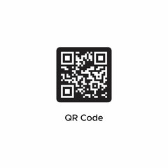 QR Code Icon Vector Isolated on White Background