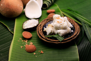 Kue or Kuih putu bambu is a cake made from rice flour and formed using bamboo molds. The aroma of...