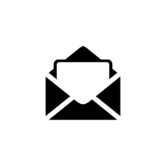 Email simple flat icon vector illustration