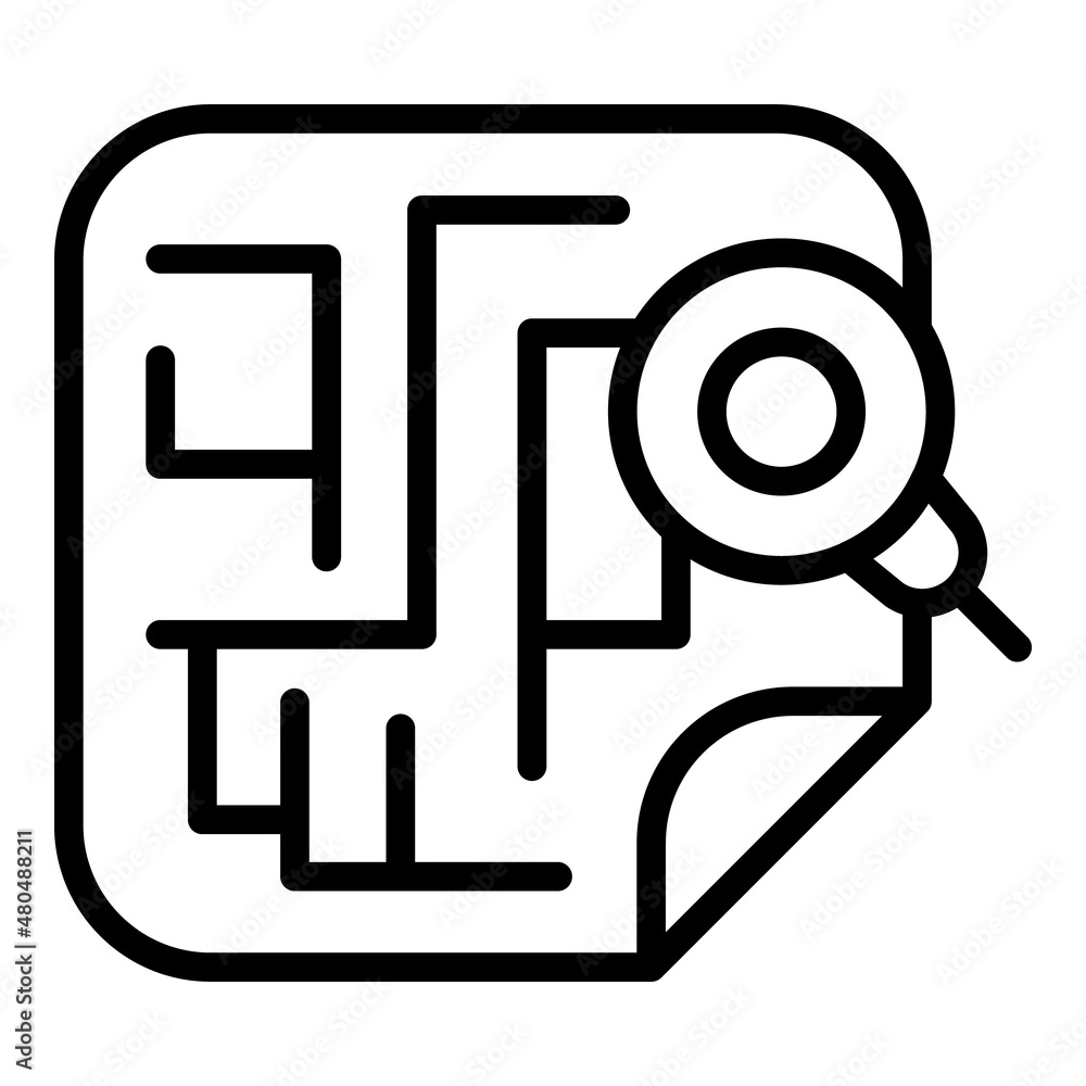 Poster map pointer icon outline vector. shop store