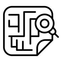 Map pointer icon outline vector. Shop store
