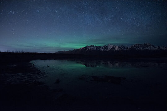 Northern Lights or Aurora Borealis in Alaska © KBDESIGNPHOTO