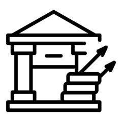 Bank send money icon outline vector. Mobile payment