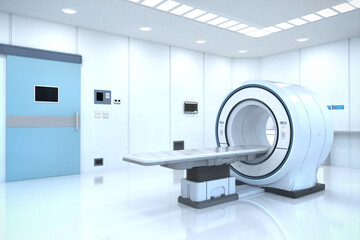 mri scan machine in room