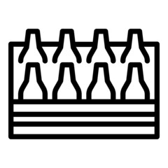 Beer box icon outline vector. Factory process