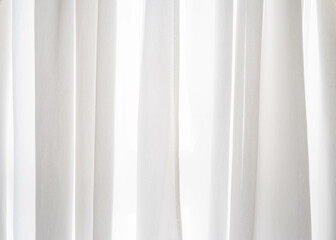Obraz premium White cotton curtain for texture and background