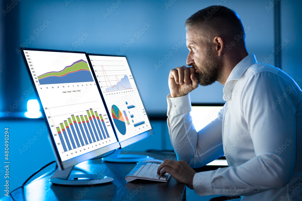 Poster kpi business analytics data dashboard