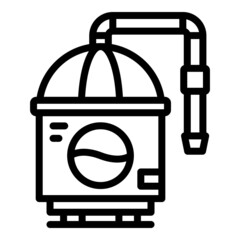 Factory beer tank icon outline vector. Drink process