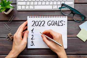 New year goals plan - inspirational and motivating concept