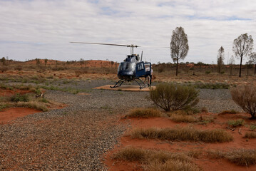 Cloudy day at  Ayers Rock Uluru-Kata Tjuta  in Northern Territory, Australia. Valley of the winds