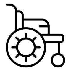 Clinic wheelschair icon outline vector. Nurse doctor