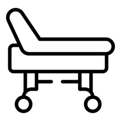 Hospital bed icon outline vector. Nurse health