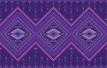 Geometric ethnic oriental pattern traditional Design for background,carpet,wallpaper,clothing,wrapping,batic,fabric,vector illustraion.embroidery style.