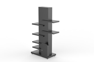Display stand, retail display stand for product , display stands isolated on white background. 3d illustration