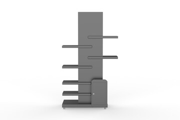 Display stand, retail display stand for product , display stands isolated on white background. 3d illustration