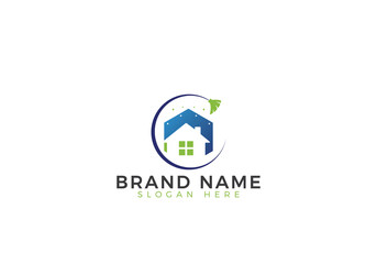 Modern Cleaning Service Business Icon Logo Design