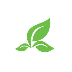 logos of green leaf tree for the environment healthy