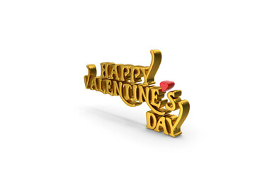 Fototapeta premium Happy Valentine Day 3d Render