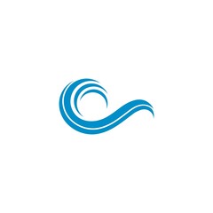 Water Wave Icon Logo Template vector illustration