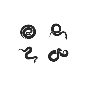 Snake logo vector icon illustration