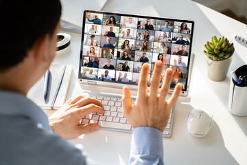 Fototapeta Video Conference Webinar Online Call Meeting obraz