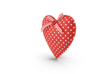 red heart isolated on white