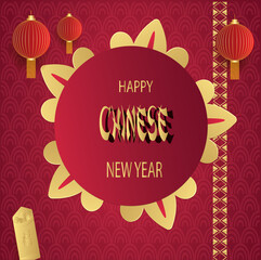 illustration vector graphic of banner for imlek