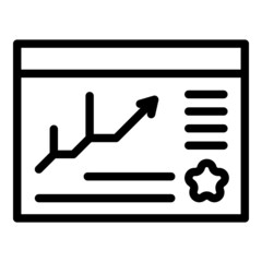 Web business idea icon outline vector. Strategy bulb
