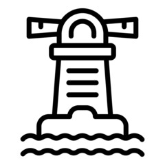 Business idea lighthouse icon outline vector. People solution