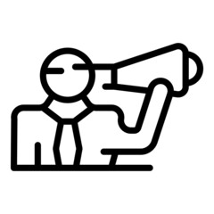 Business manager icon outline vector. Office team