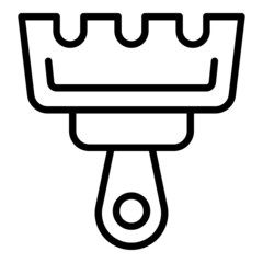 Trowel icon outline vector. Brick mortar