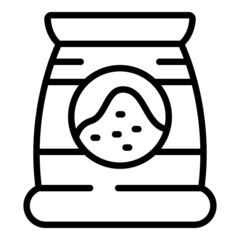 Cement sack icon outline vector. Wall construction