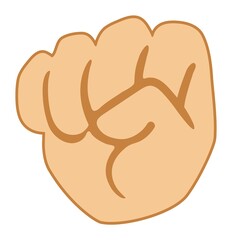 Zero fingers counting icon for education. Hands with fingers.
