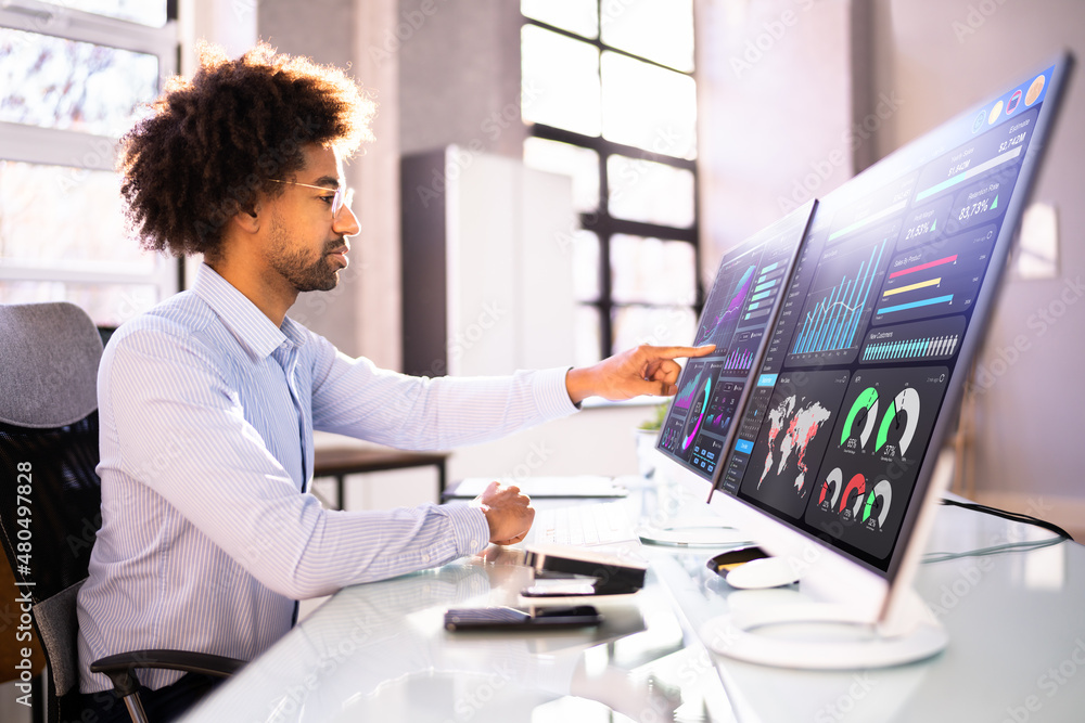 Poster financial business analytics data dashboard