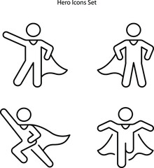 Hero icon isolated on white background. Hero icon trendy and modern Hero symbol for logo, web, app, UI. Hero icon simple sign. icon flat vector illustration for graphic