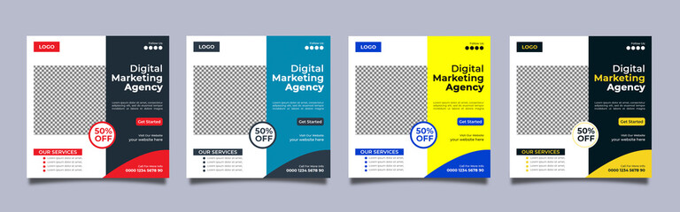 Digital Marketing Social Media Post Template | Social Media Post Design for Digital Marketing Agency |Facebook Instagram post design