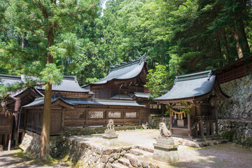 Obraz premium Gifu, Japan - Aug 02 2017- Hie Shrine. a famous historic site in Takayama, Gifu, Japan.