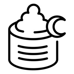 Cream jar icon outline vector. Collagen skin