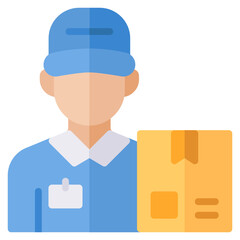 Delivery Courier Man flat icon