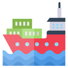 Cargo Shipping Delivery flat icon