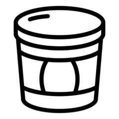 Sugar glass icon outline vector. Coconut syrup