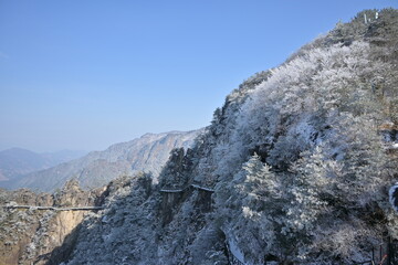 snow covered mountains