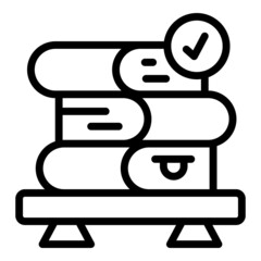 Student book stack icon outline vector. Education study