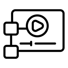 Video game icon outline vector. Videogame interface