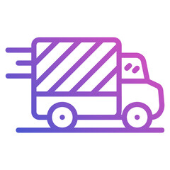 Truck Delivery line gradient icon