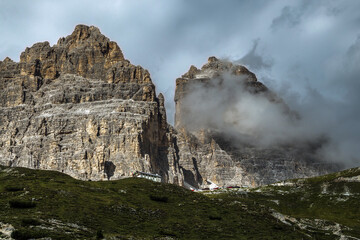 Italian dolomite alps and cloud, Italy, Trentino Alto Adige