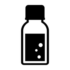 Medical bottle icon, liquid drug symbol