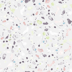 Terrazzo Texture Vector. Flooring Seamless Pattern