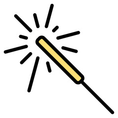 Sparkler filled line color icon