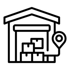 Parcel warehouse icon outline vector. Cargo export